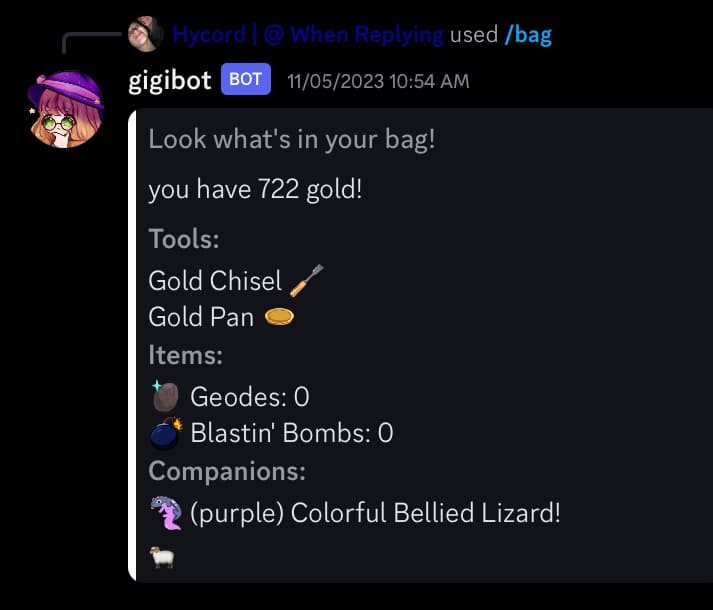 Custom RPG bot for the Habitat Discord server.