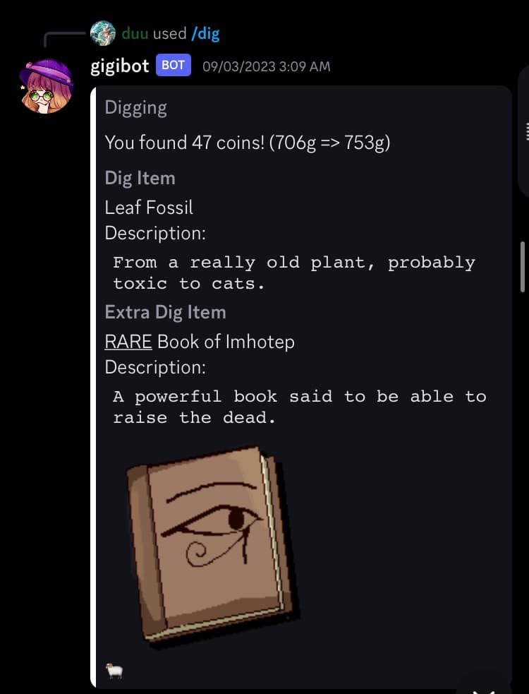 Custom RPG bot for the Habitat Discord server.