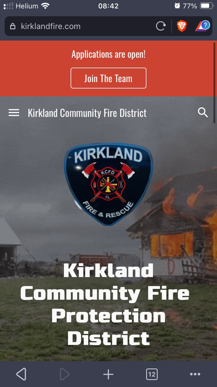 Custom website for my local fire department.