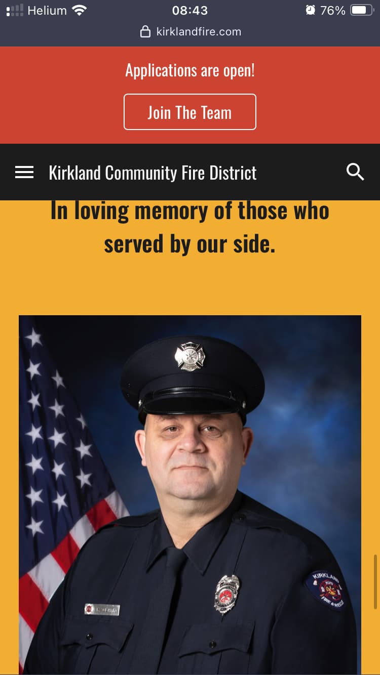 Custom website for my local fire department.