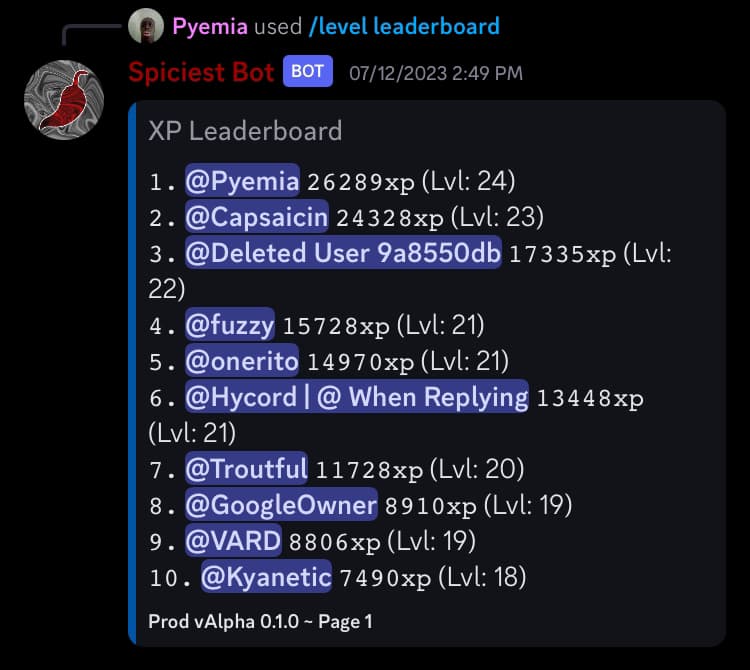 Custom Hypixel Guild bot for the Spiciest guild.